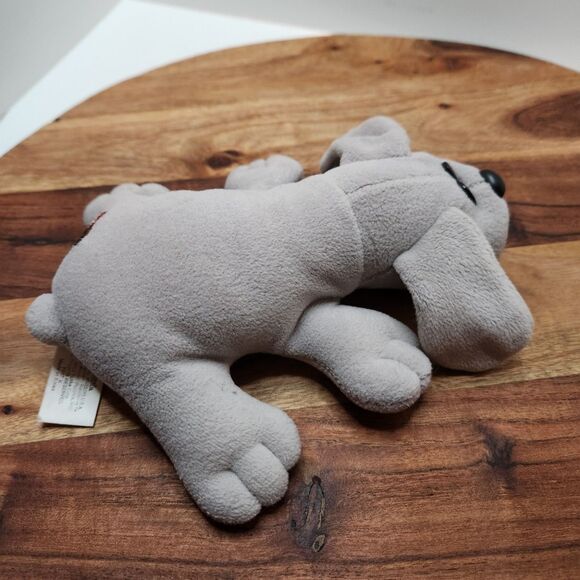 Vintage 1985 Tonka Pound Puppies – Grey Plush Dog, Made in Korea - Picture 9 of 14